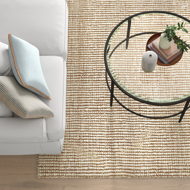 Scottsville Handwoven Flatweave Jute Sisal Light Brown Area Rug Light Brown Area Rug