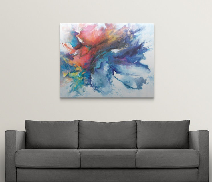 Great Big Canvas Color Burst Painting Print Reviews Wayfair