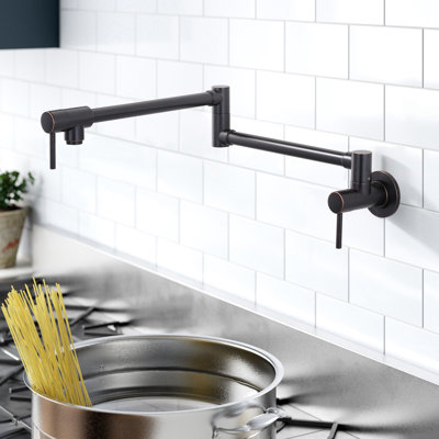 Wall Mount Folding Kitchen Pot Filler Faucet