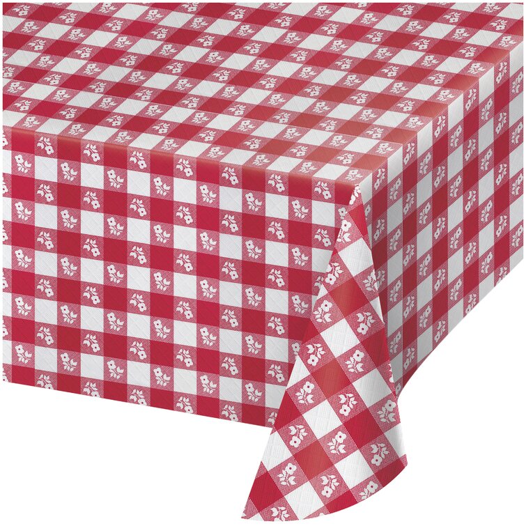 Creative Converting 50 Count Beverage Napkins Red Gingham