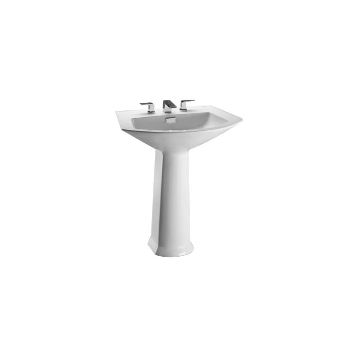 Soiree Vitreous China 26 Pedestal Bathroom Sink With Overflow Soiree Vitreous China 26 Pedestal Bathroom Sink With Overflow