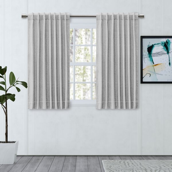 White Waffle Woven Textured Half Window Curtains Water Resistance Rod Pocket Short Curtains 30 x 24 Set of 2 IDEALHOUSE Kitchen Tiers Curtains 