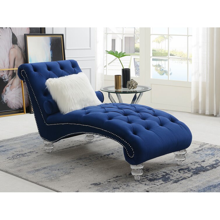 wayfair blue chaise lounge