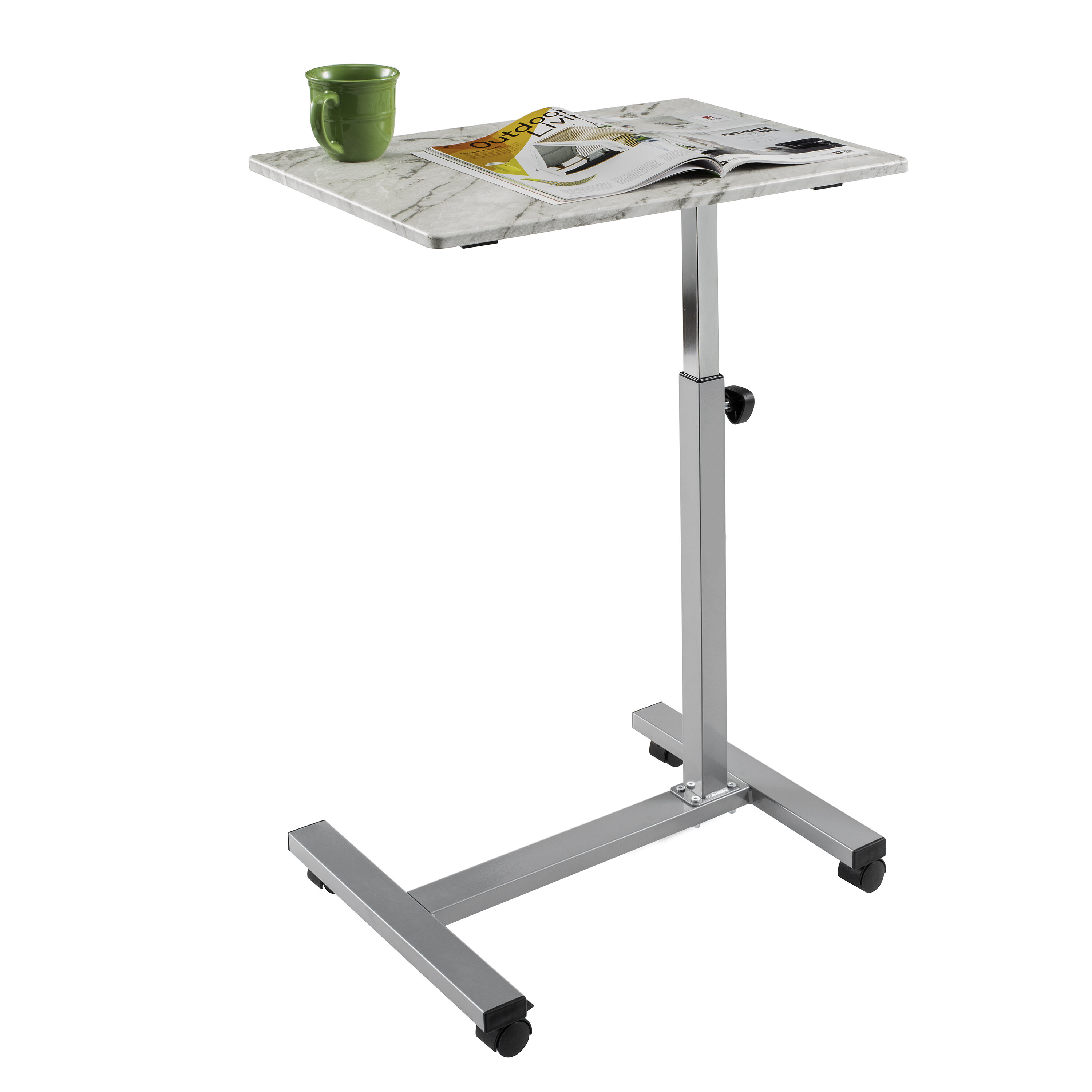 seville classics height adjustable laptop cart