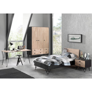 4-tlg. Schlafzimmer-Set William, 90 x 200 cm von..