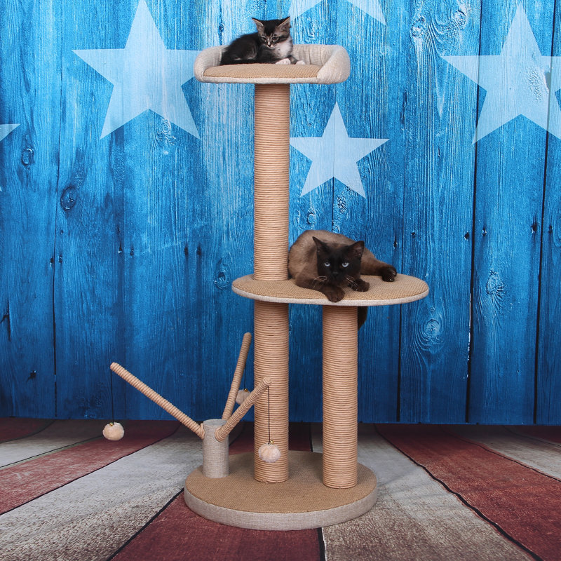 Tucker Murphy Pet 46 Clontz Cat Tree With Multiple Teasers And