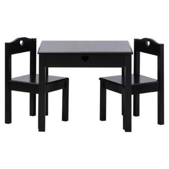 black childrens table and chairs