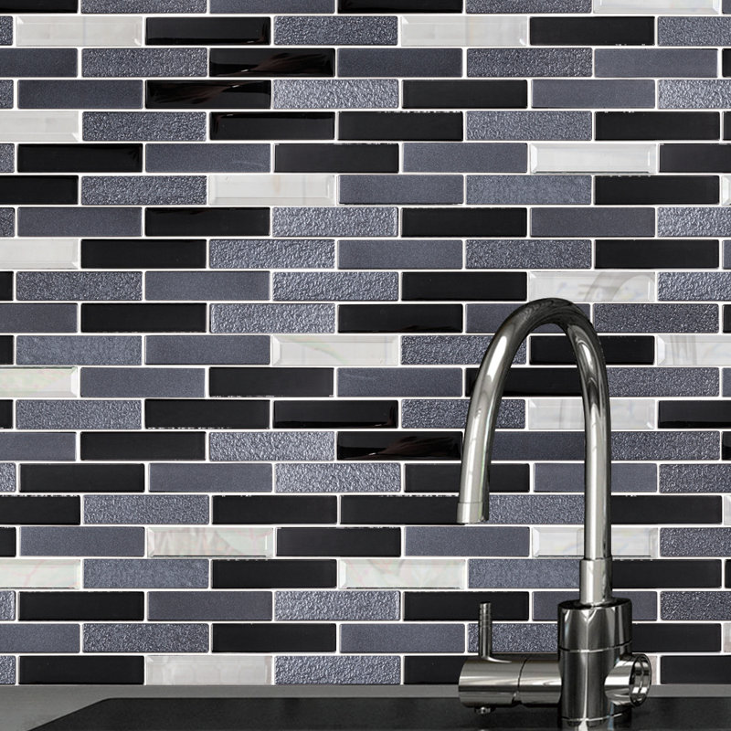 Supreme Tile Paint Effect Brick 2" x 4" Glass Mosaic Tile ...