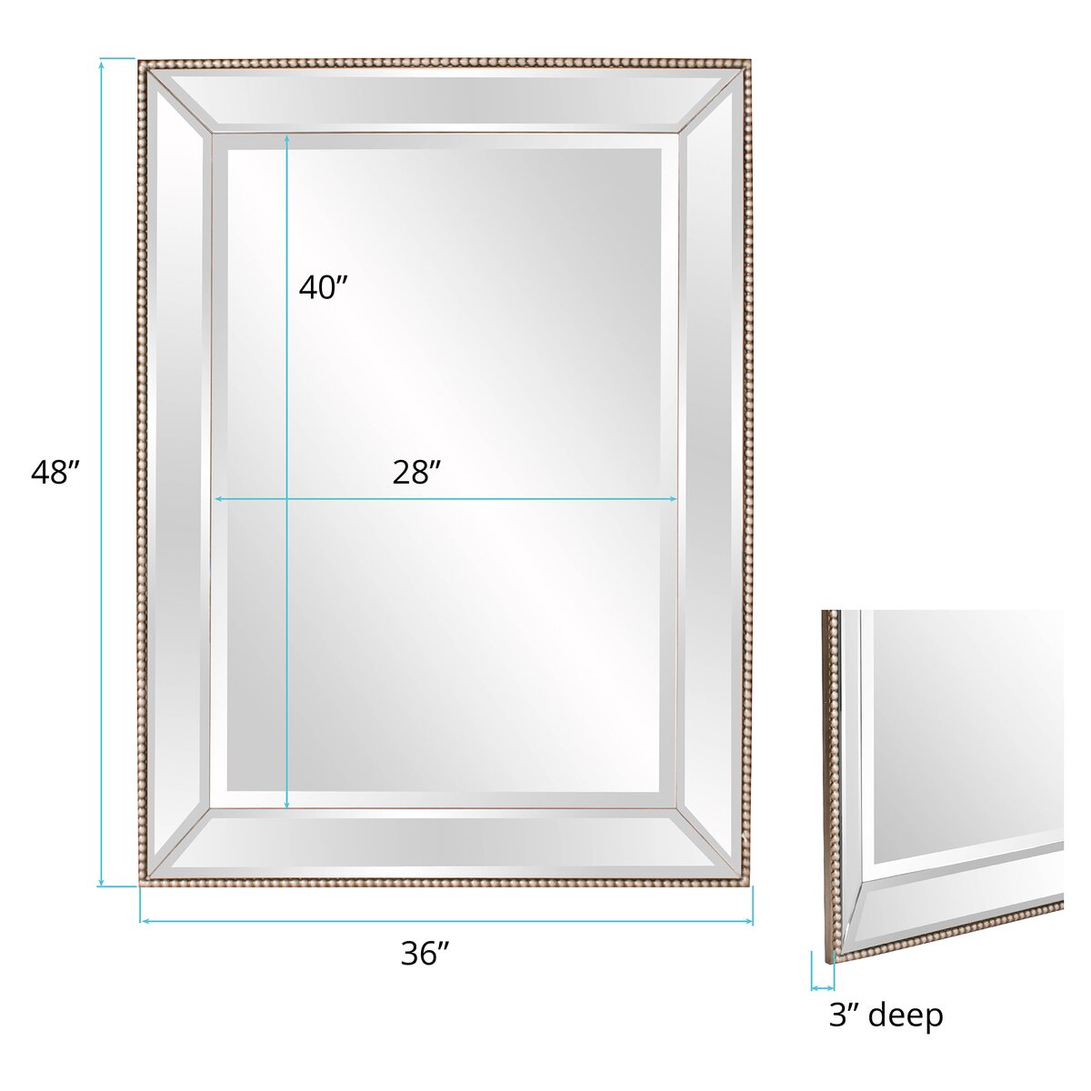 House of Hampton® Mirrored Frame Wall Mirror & Reviews | Wayfair