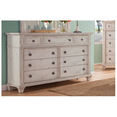 One Allium Way Dorinda Vintage Style 9 Drawer Double Dresser