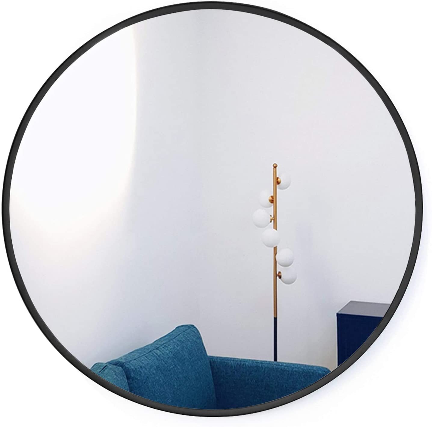 Black Circle Wall Round Wall Mirror For Entryways, Washrooms, Living Rooms And More