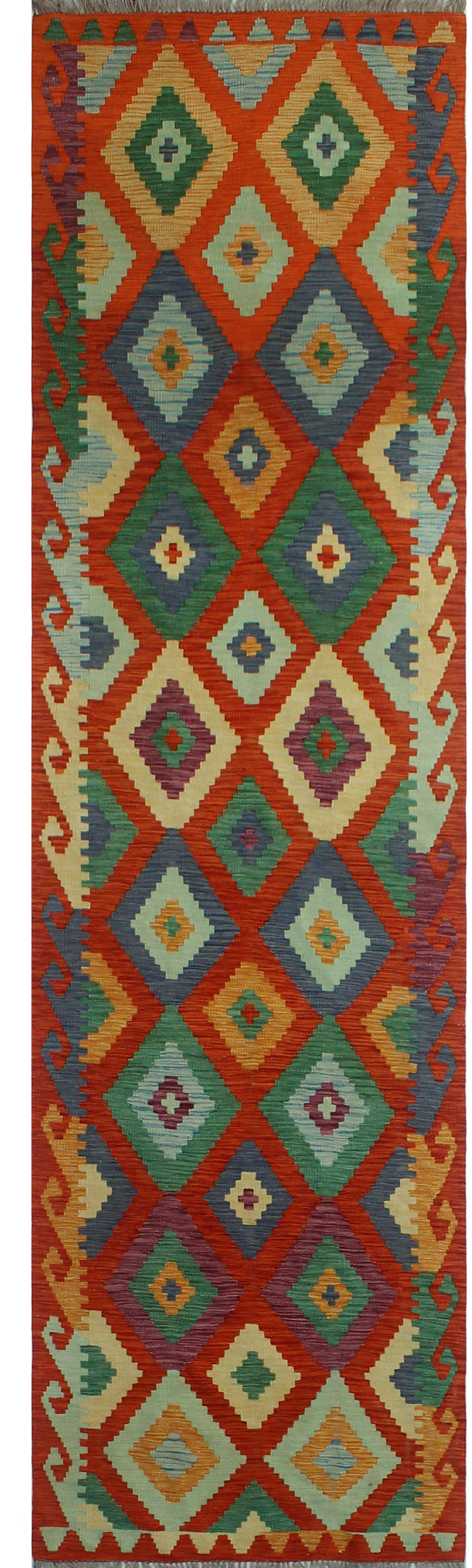 Foundry Select Hults Oriental Handmade Wool Rust Area Rug Wayfair
