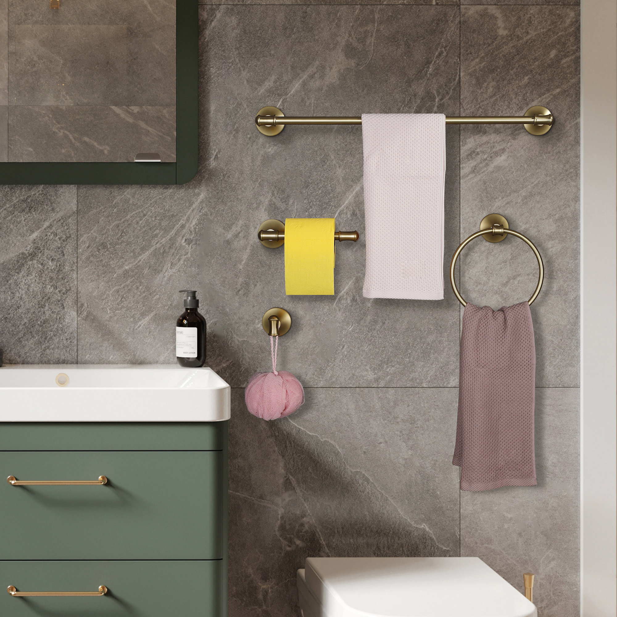 TL 4 - Piece Bathroom Hardware Set | Wayfair