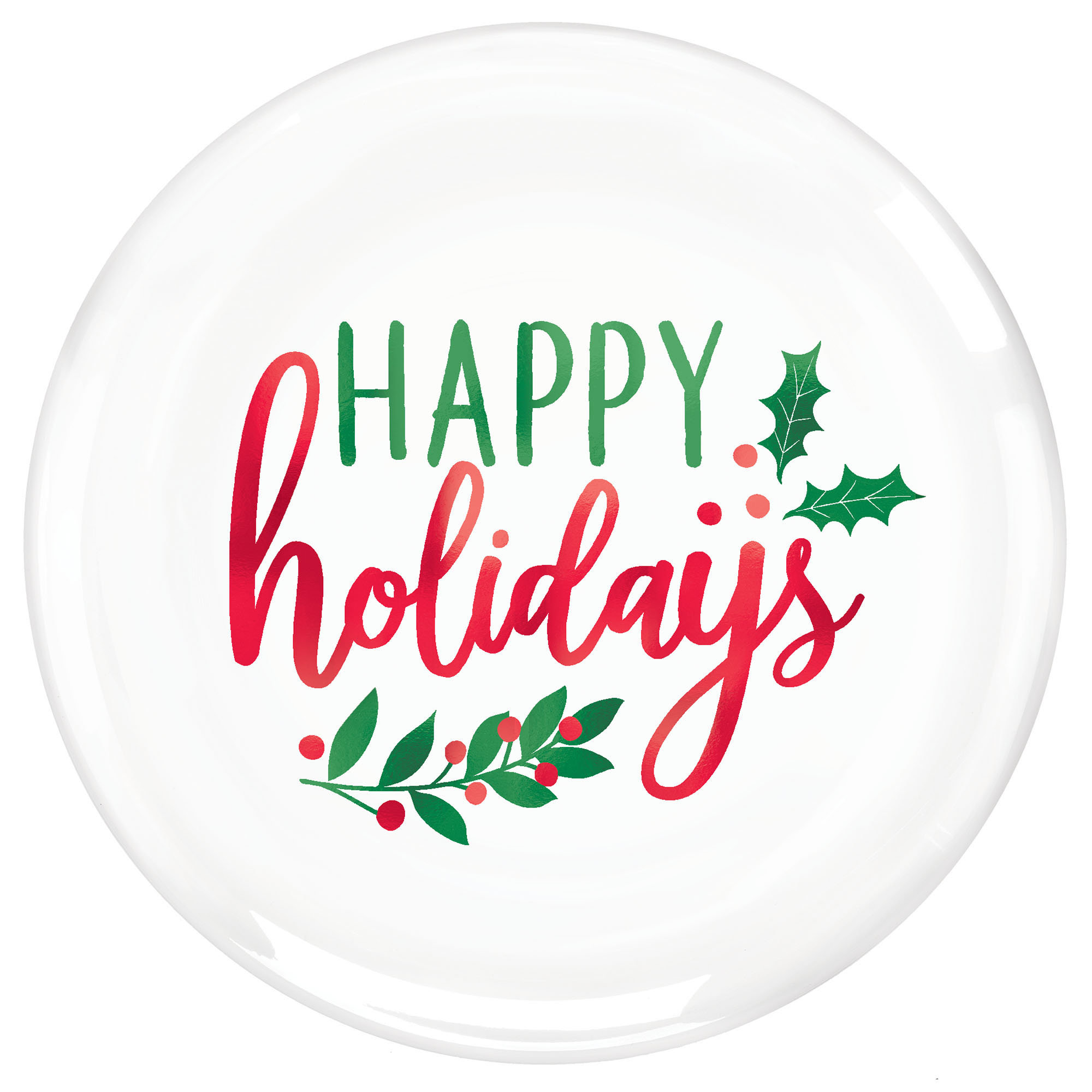 holiday plastic plates