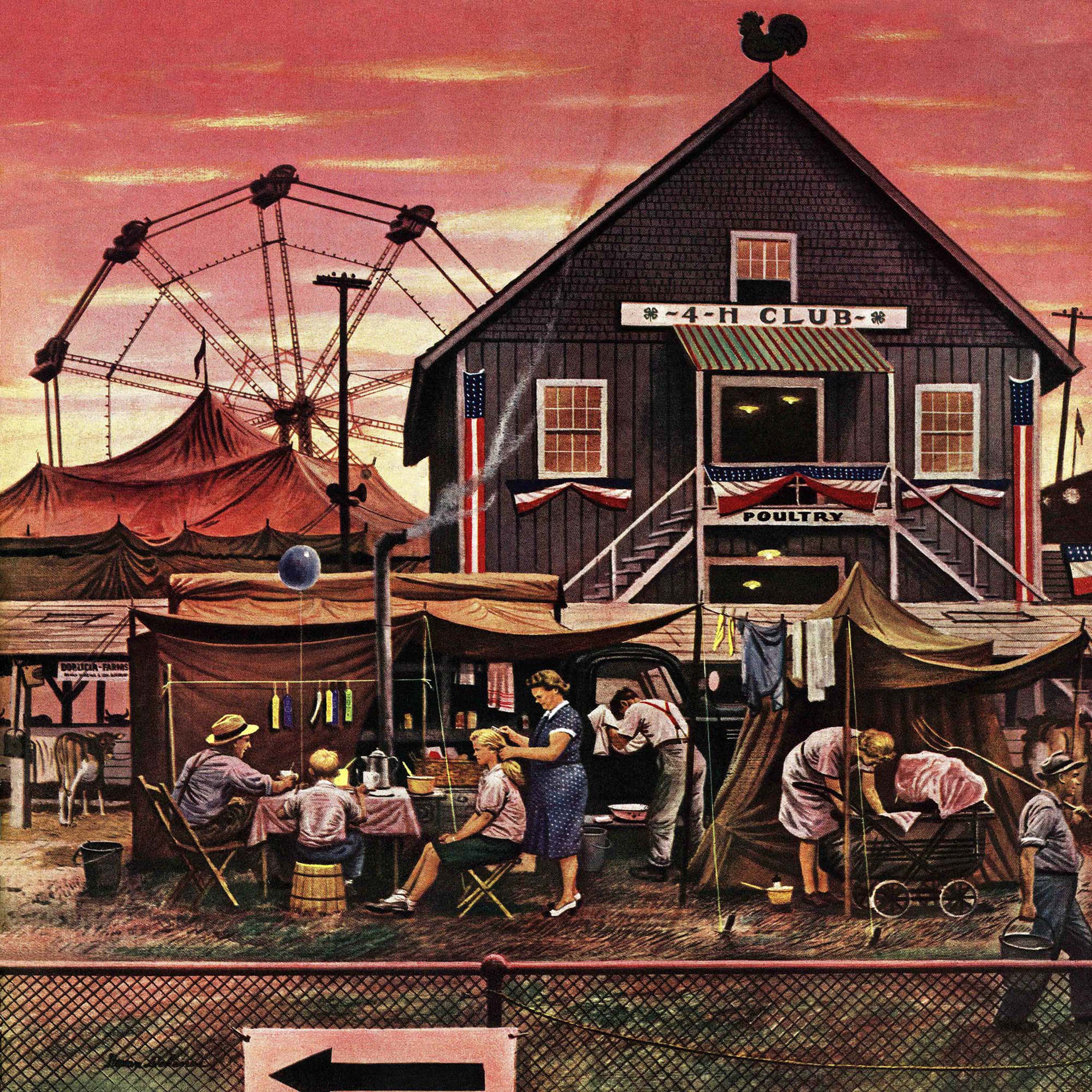 Marmont Hill Four H Fair By Stevan Dohanos Painting Print On Wrapped Canvas Wayfair