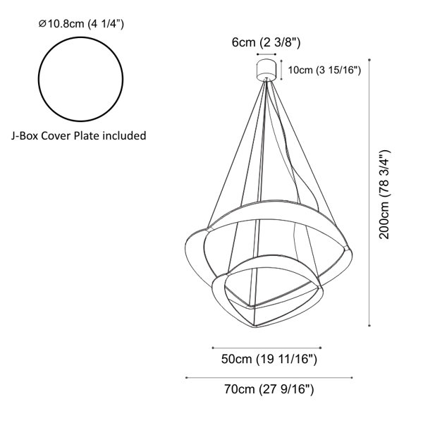 Zaneen Design Diadema 1 Light Led Unique Statement Tiered Pendant Wayfair