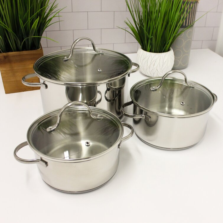 Berghoff International Essentials Stainless Steel Cookware Set Reviews Wayfair