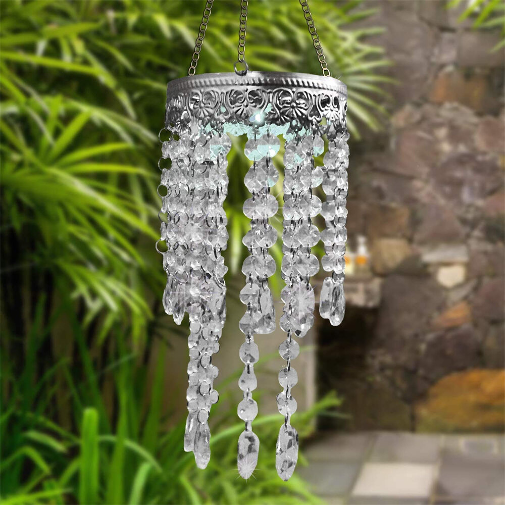 Crystal Clear Chandelier Wind Chimes Outdoor Porch Yard Garden Patio