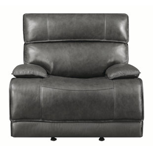 Nichol Leather Power Wall Hugger Recliner by Red Barrel Studio Best Design