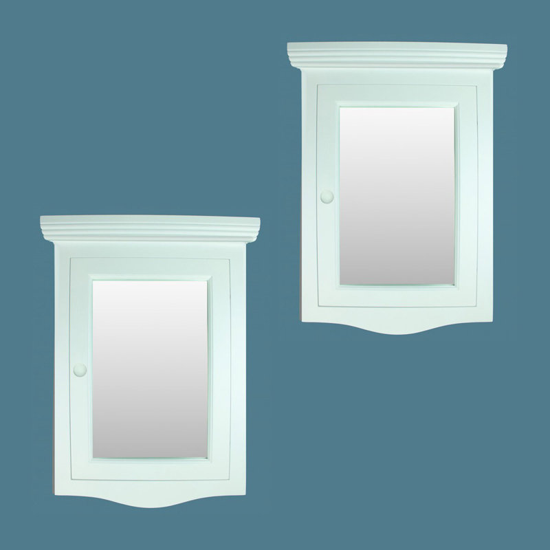 Alcott Hill Schulze Stainless Steel Mirror Corner Mount Framed 1 Door Medicine Cabinet With 2 Shelves Wayfair