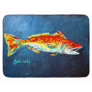 Fish for Jarett Memory Foam Bath Rug