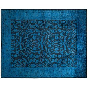 One-of-a-Kind Vibrance Hand-Knotted Blue Area Rug