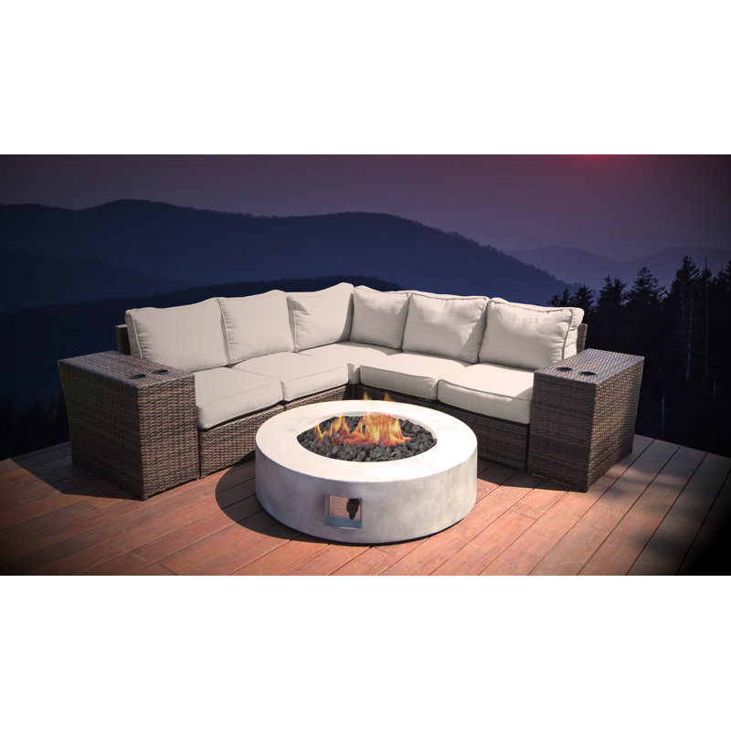 Orren Ellis Crofoot 8 Piece Sectional Seating Group With Cushions