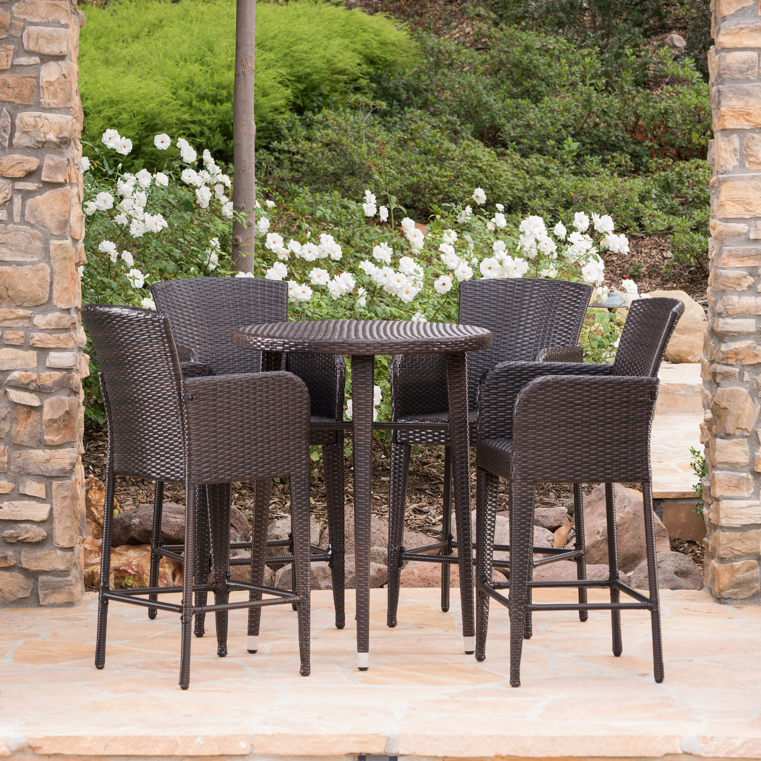 outdoor corner bar set