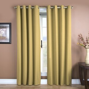 Saffold Solid Semi-Sheer Grommet Single Curtain Panel