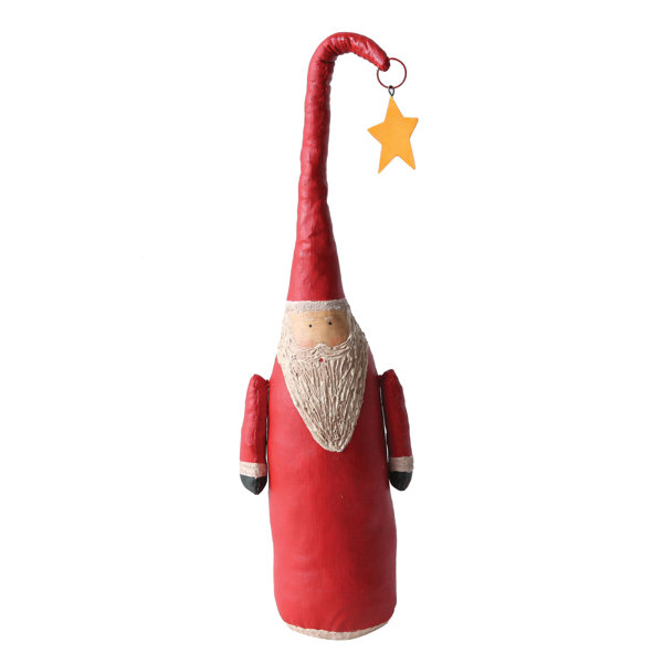 Hand Painted Canvas Santa With Star Decoration Reviews Joss Main