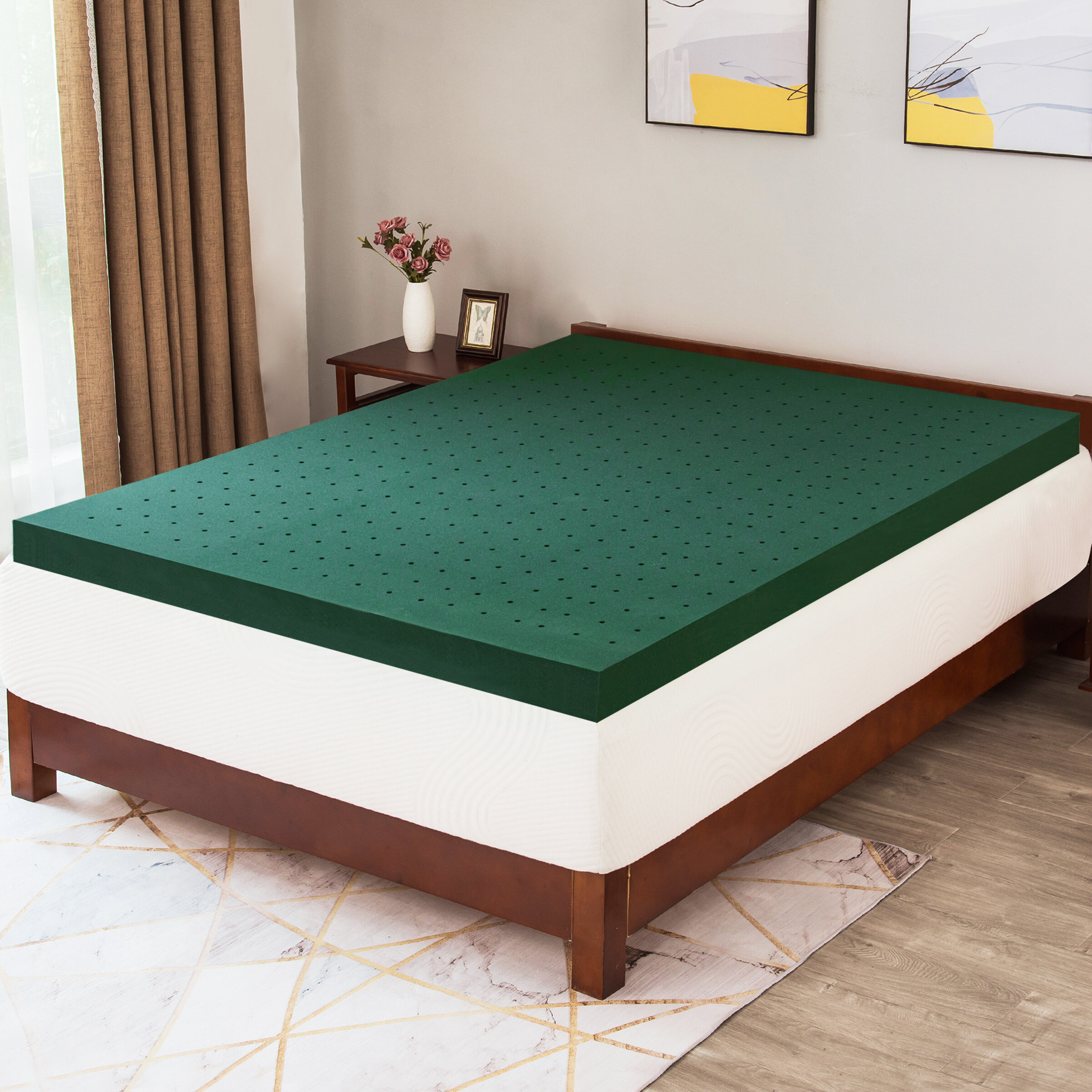 4 lb density gel memory foam mattress topper