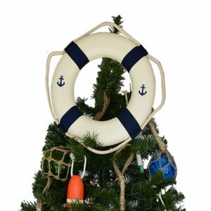 White Lifering Christmas Tree Topper Decoration