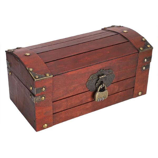 Vintage Wooden Jewelry Storage Box Case Treasure Chest Organizer Holder