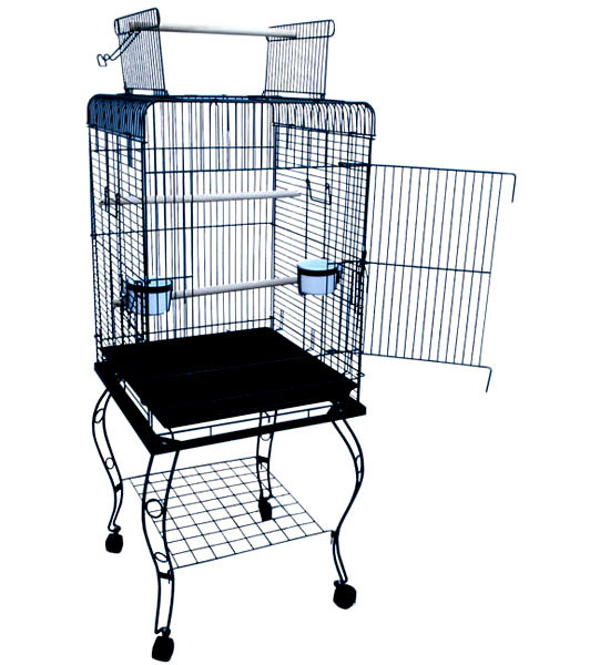 small parrot cage with stand