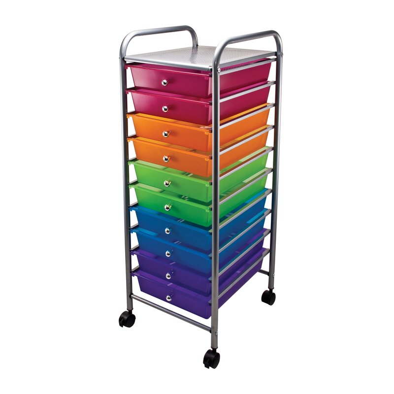 Rebrilliant 10 Drawer Organizer, Multi-coloured Drawers | Wayfair.ca