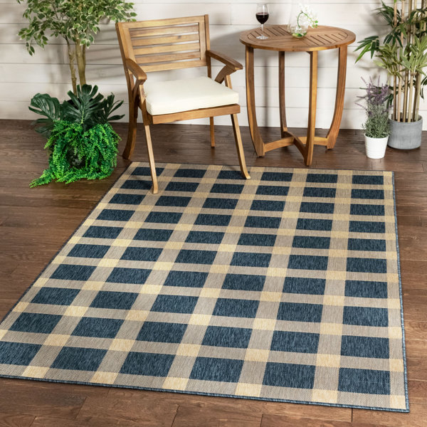 Well Woven Medusa Flatweave Blue Indoor Outdoor Use Rug Wayfair