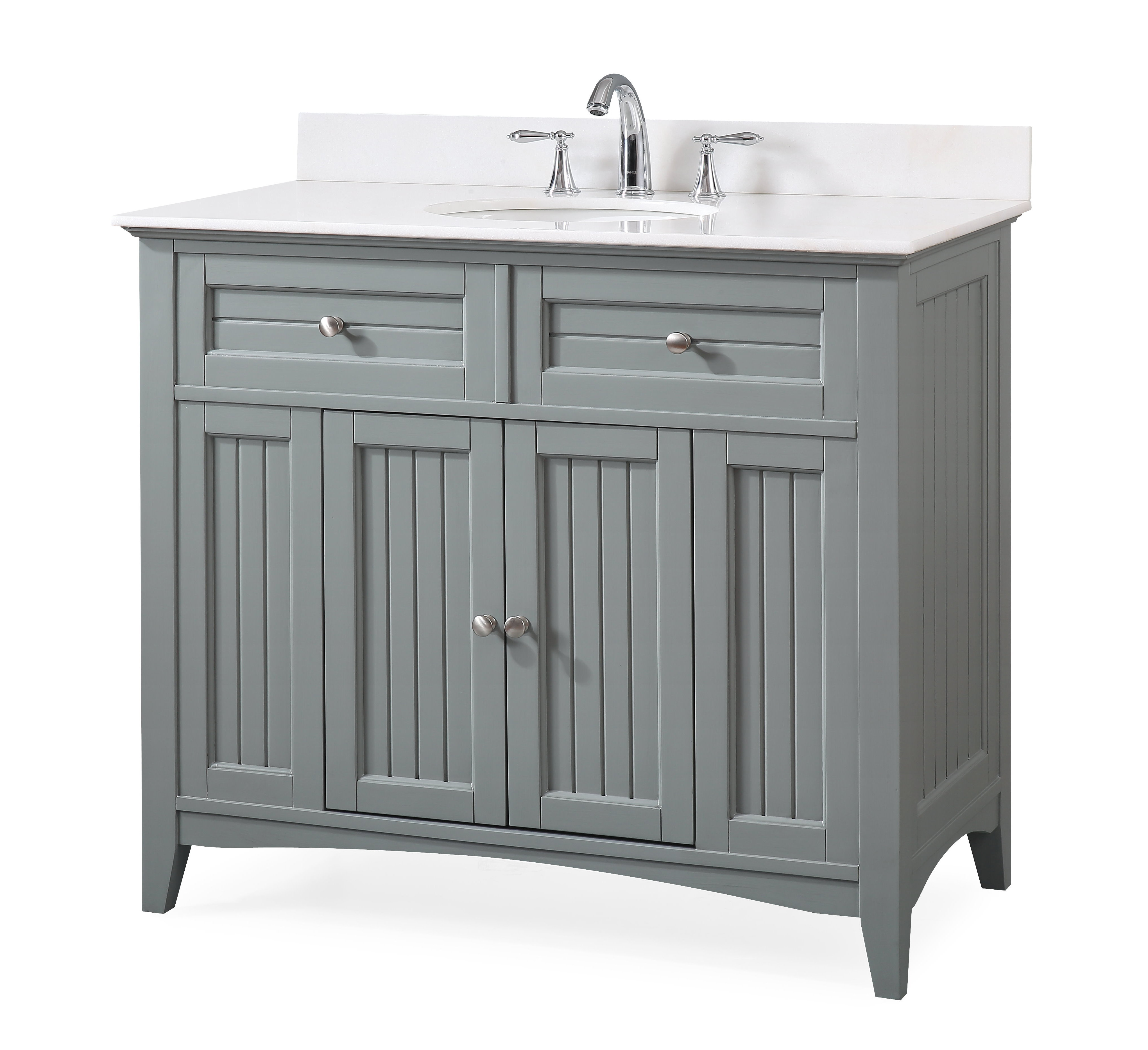 Gracie Oaks Eugene 42" Single Bathroom Vanity Set & Reviews Wayfair