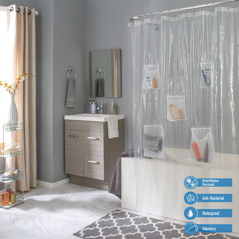 Symple Stuff Spada Vinyl Shower Curtain Liner Wayfair