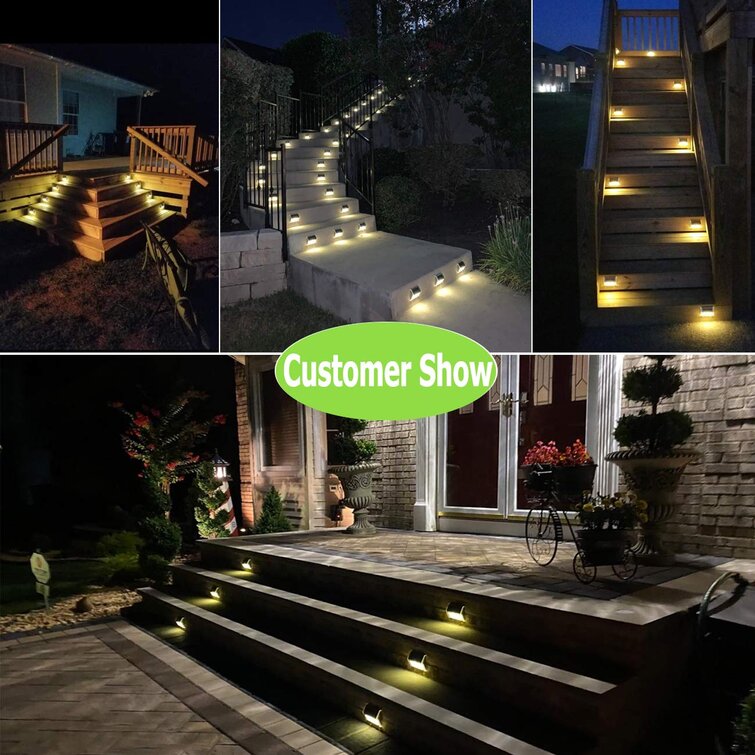 LED Solar Power Wall Light Outdoor Garden Path Fence Yard Lamp Waterproof