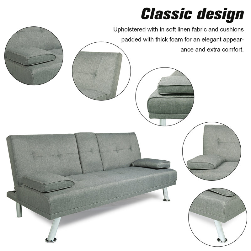 Orren Ellis Modern Sofa Bed Convertible Sectional Fold Orren Ellis Modern Sofa Bed Convertible