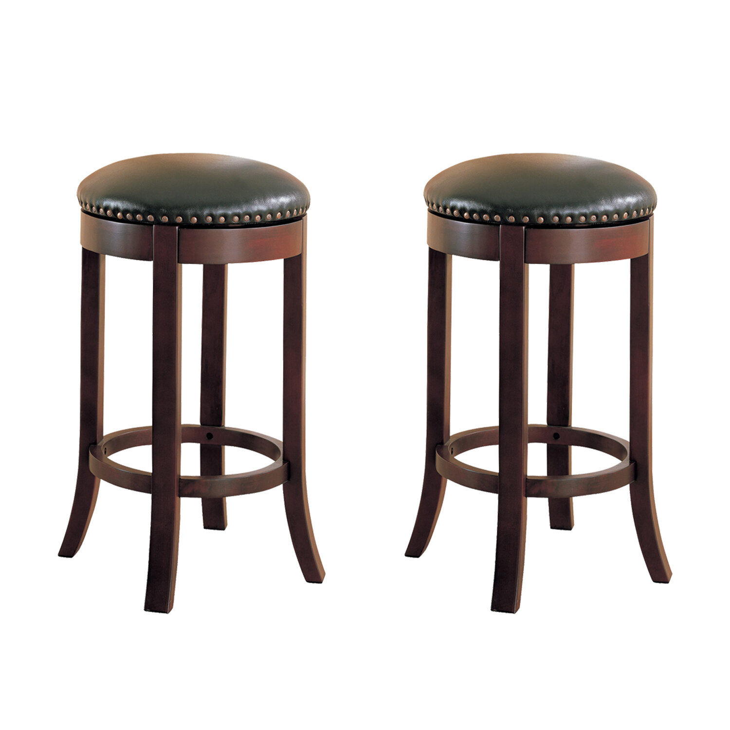 2 wooden stools