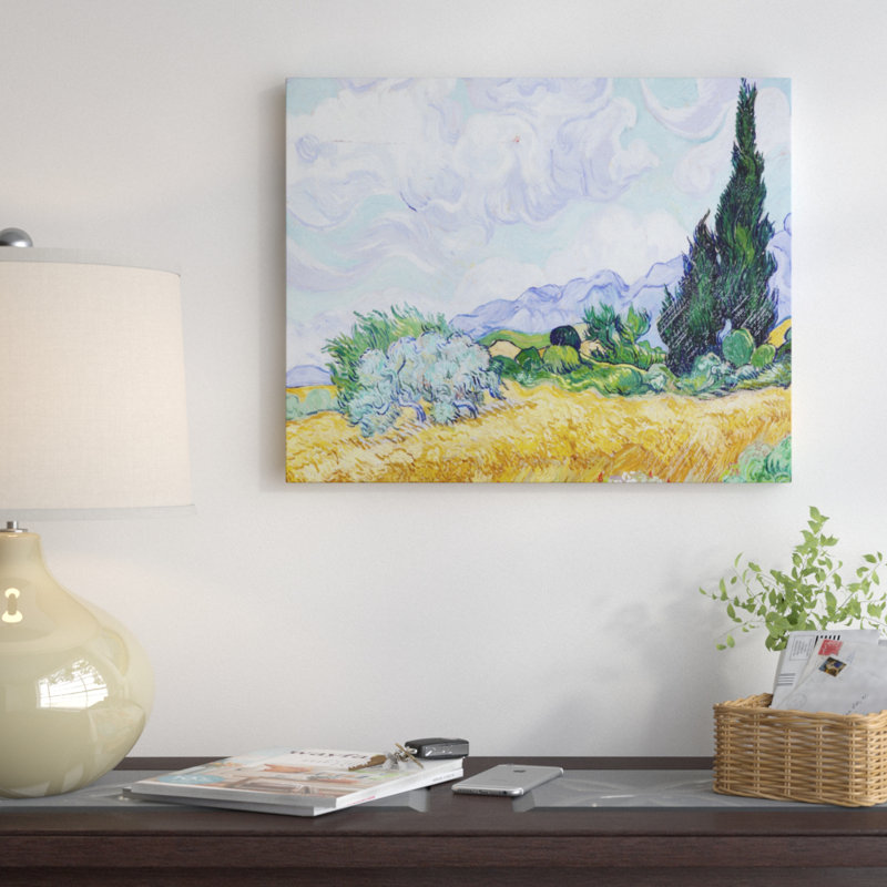 Vault W Artwork Wheat Field With Cypresses By Vincent Van Gogh