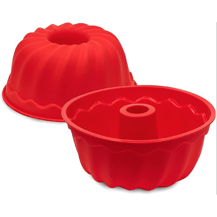 Silicone Fluted Cake Pans Nonstick Tube Jello Moulds Loaf Tins for Baking