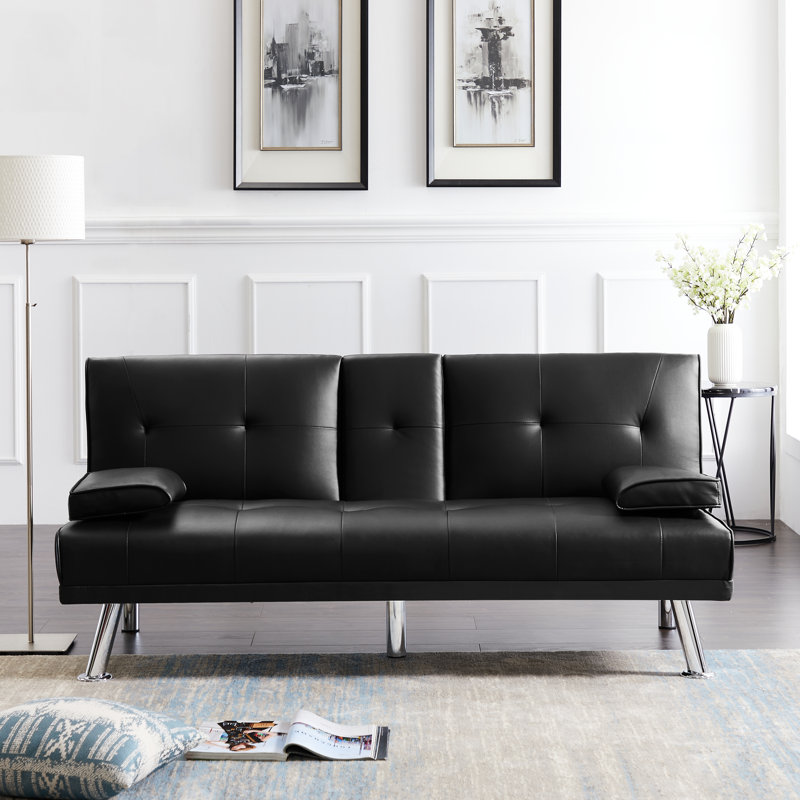 Latitude Run Dalas Twin Or Smaller 66 2 Tufted Back Convertible Sofa Wayfair