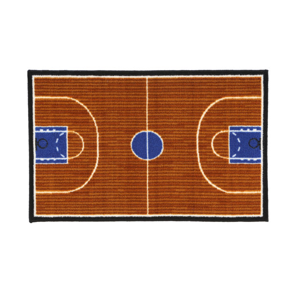 Zoomie Kids Corina Basketball Court Sports Area Rug Reviews