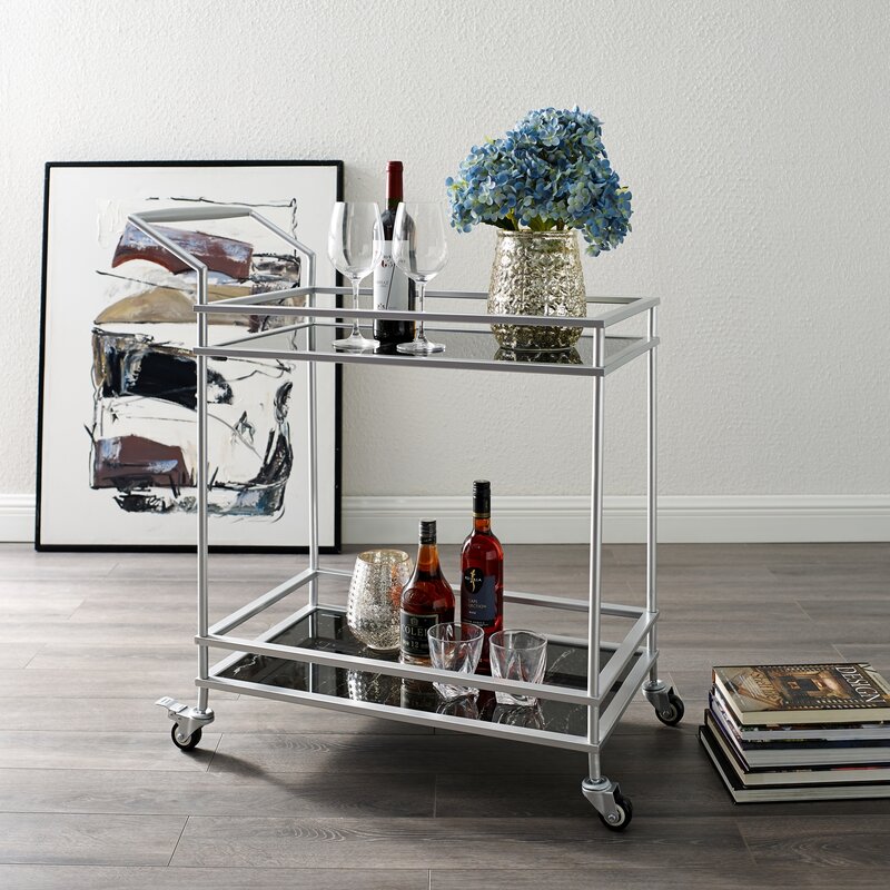 Nicole Miller Tilly Serving Bar Cart & Reviews | Wayfair