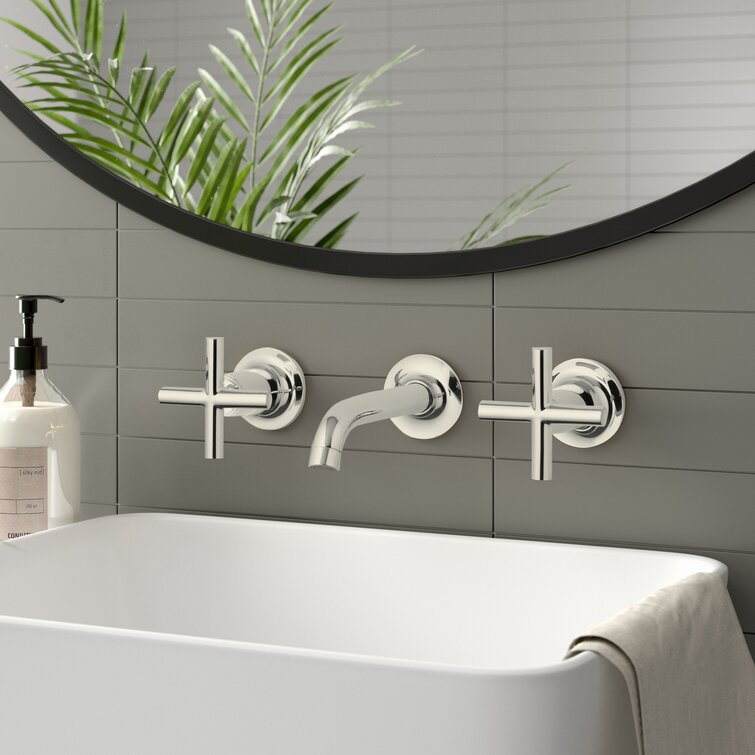 K T14413 3 Bgd Cp Bn Kohler Purist Widespread Wall Mounted Bathroom Faucet Reviews Wayfair