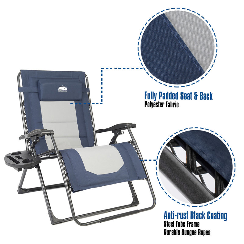Coastrail Outdoor Padded Oversized Portable Zero Gravity Chair With Cushion Reviews