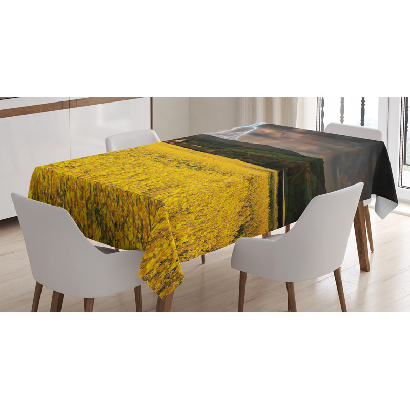 East Urban Home Ambesonne Nature Tablecloth Thunderstorm Over The