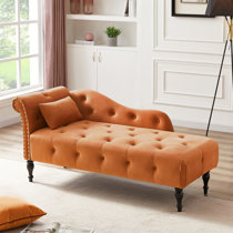 burnt orange chaise lounge